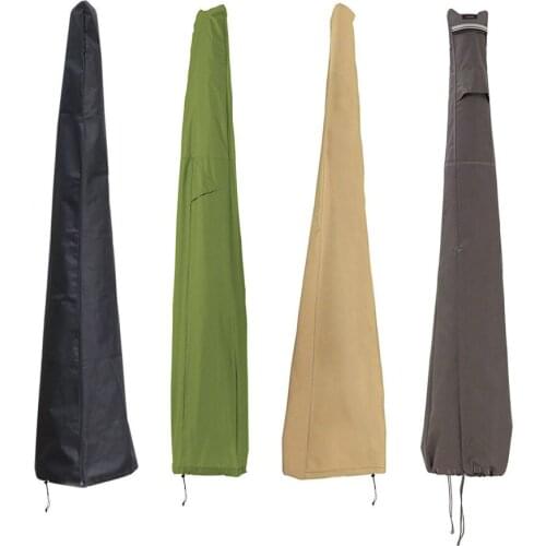 Patio Umbrella Cover Roman Sunshade Parasol Covers Oxford Cloth Outdoor Garden Parasol Storage Cover Windproof Cover