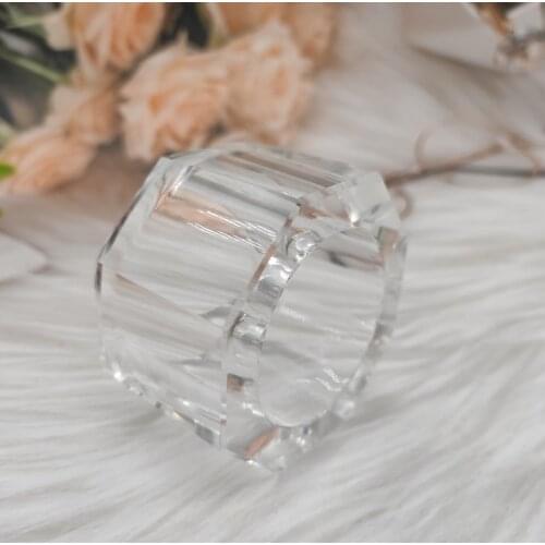 1pcs clear crystal Glass Napkin Ring/Wrap Serviette Holder for Wedding Banquet Party Dinner Table Decoration Home Decoration