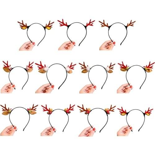 1pcs Christmas Headband Hair Accessories Deer Ears For Kids Adult Christmas Party Deer Xmas Hair Band Clasp Headwear