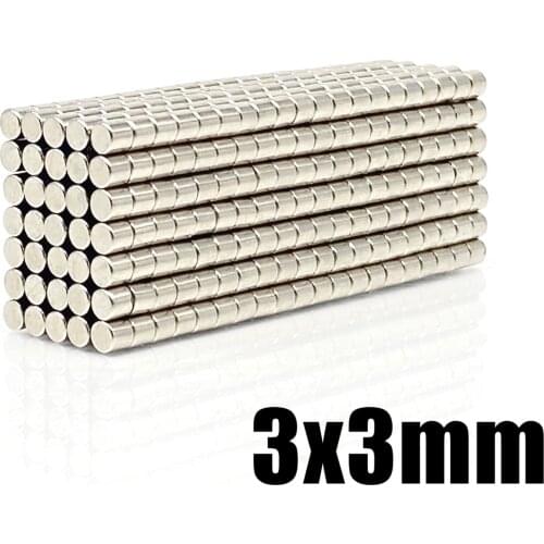 10-10000Pcs 3x3 Neodymium Magnet 3mm x 3mm N35 NdFeB Round Super Powerful Strong Permanent Magnetic imanes Disc 3x3 mm