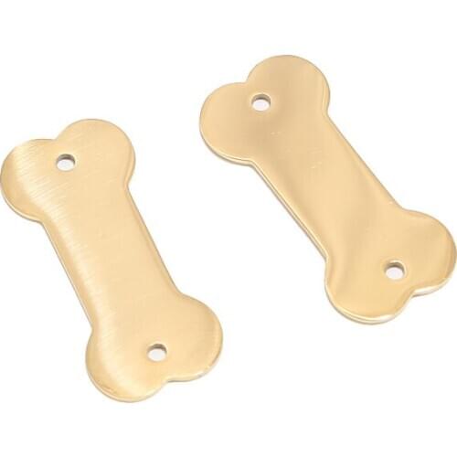 10pcs Stainless Steel Decoration Gold Dog Bone Pendant Connectors Bohemia Charm Accessories DIY Jewelry Making