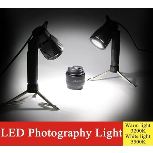 2pcs Mini table Photography LED Ring Light Lamp Portable Cold Warm Lighting 2700-5500K For Photographic Photo Video Studio