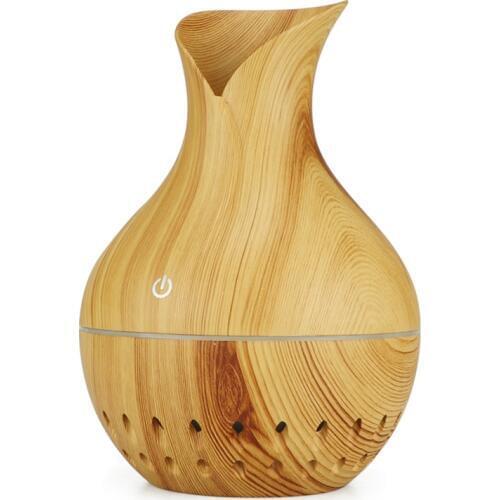 Diffuser Aroma 130ml Humidifier Essential Oil Ultrasonic Wood Grain Air Humidifier USB Mini Mist Maker 7 LED Light Car Home