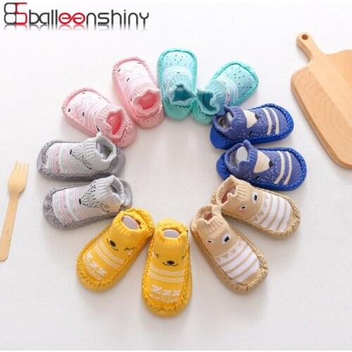 Balleenshiny Baby Winter Socks Prewalker With Rubber Soles Anti Slip Infant Soft Cotton Sock Newborn Walking Floor Socks