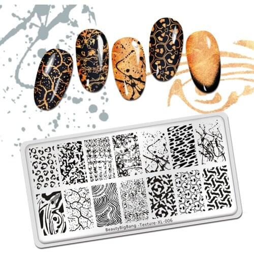 Beautybigbang Nail Stamping Plate DIY Texture 006 Abstract Impressionism Pattern Nail Art Image Template Manicure Stencil Tool