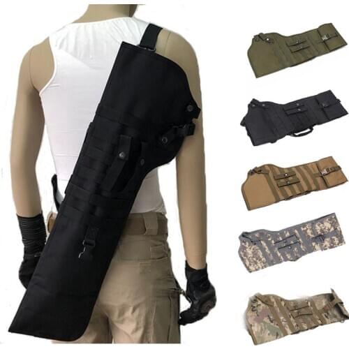 Tactical Rifle Scabbard Case 70cm Military Army Gun Bags Assault Shotgun Rifle Shoulder Long Gun Knife Hunting Bag Army Pouch