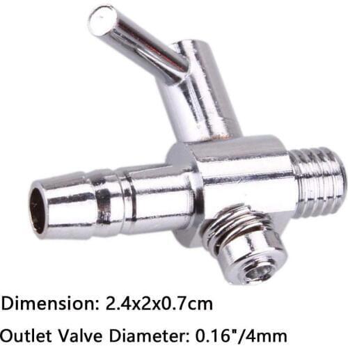 Gas Regulating Valve Thread Stainless Steel Aquarium Valve Air Dispenser Control Flow Distributor Tube Lever Oxygen B4V1