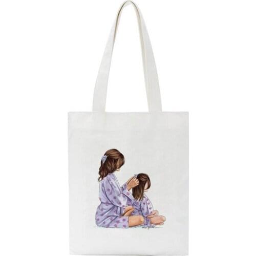 New Designed Print Shoulder Canvas Bags Harajuku Cartoon Beach Bags Book Bag High Capacity Handbag Reusable Women Bag