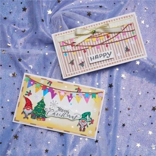 InLoveArts Flag Banner Metal Die Cutting Dies Stencil Scrapbooking Photo Album Card Paper Embossing Birthday Festival Craft DIY