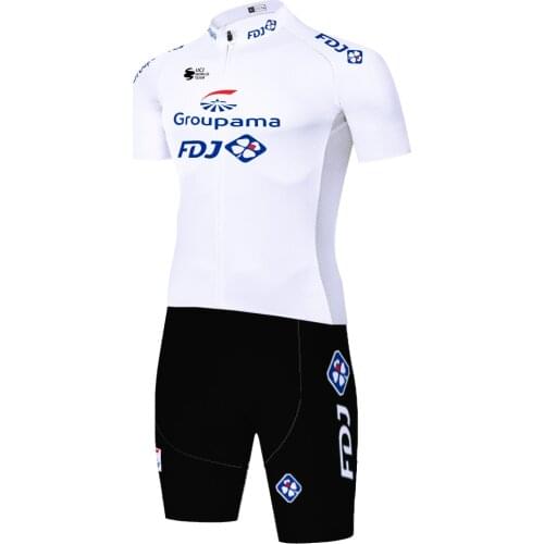 Team FDJ cycling jersey MEN one piece cycling skinsuit spandex bicycle jumpsuit triathlon suits 2021 bike clothing men