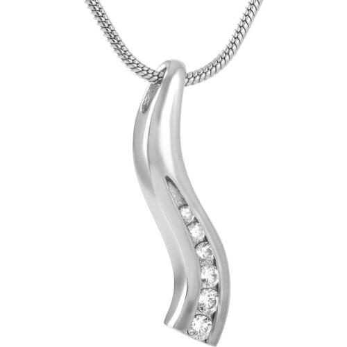 IJD8389 Hot sale charm factory wholesale ,Strip with Ash Holder for Women,Stainless steel Cremation Jewelry for ashes pendant