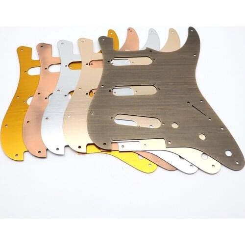 Electric Guitar Metal Pickguard 11 hole SSS Compatible For ST SQ Style Guitar Parts Replacement 5 Color