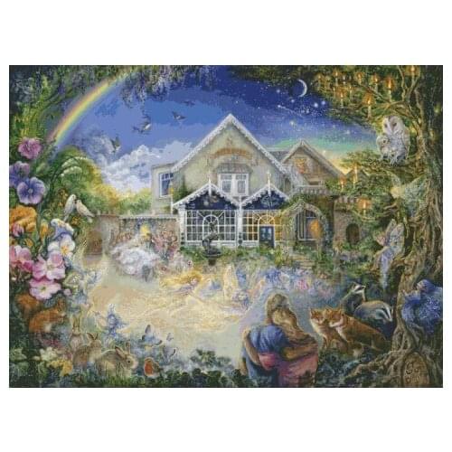 Dream Home Scenery Big Version Top Quality Embroidery Needlework 14CT Unprinted Cross Stitch Kits DIY Handmade Home Decor