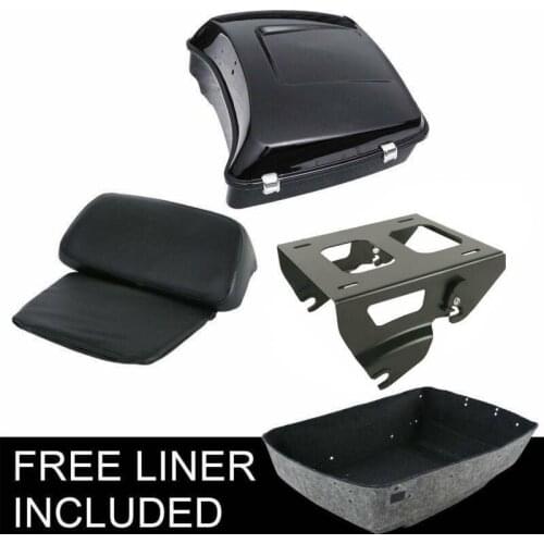 Motorcycle Chopped Backrest Pad Solo Mount For Harley Tour Pack Touring Road King Road Glide Street Glide Electra Glide 14-20