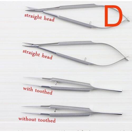 14cm ophthalmic microsurgical instruments Needle Holder Micro scissors Tweezers hand surgery four of equipment Package