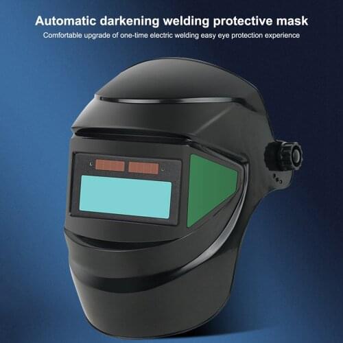 Panoramic Welding Helmet Welder Mask Chameleon Large View True Color Solar Power Auto Darkening Welding Mask Arc Weld Grind Cut