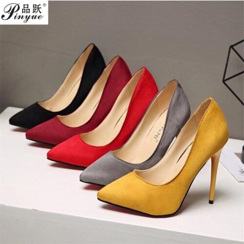 Замшевые туфли-лодочки Pinyue China At AliExpress