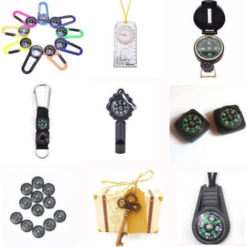 Portable Folding Army Green Lens Compass American Military Multifunction Mini Camping Climbing Outdoor Campass Tool Dropshipping