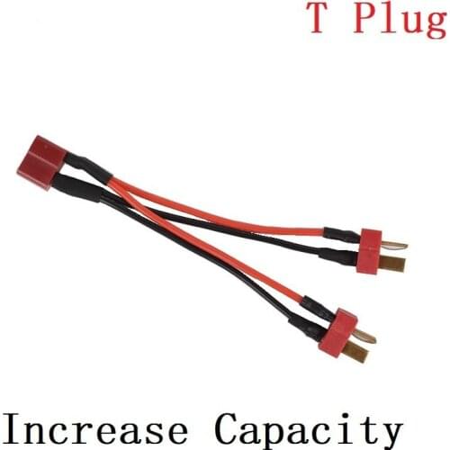 Increase Capacity T plug Connectors Upgrade 2 in 1 Battery balance Cable For RC Lipo Battery 7.4v 9.6v 11.1v 14.8v 22.2v