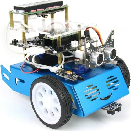 Rpi Educational Programming Robot MicroPython Programming Ultrasonic Shaking His Head to Extinguish the Fire