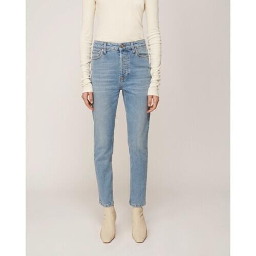 Early Autumn Women Cotton Jeans High Waist 2020 New Denim Pants