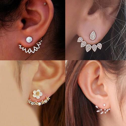 Luxury Crystal Flower Drop Dangle Earrings for Women Fashion Wedding Earring Jewelry Accessory Pearl Party Gift 2020 Wholesale