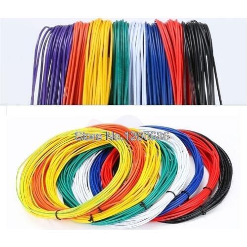 UL 1007 20AWG 10 metres/lot super flexible 21/0.14TS 20AWG 20 PVC insulated Wire Electric cable LED cable