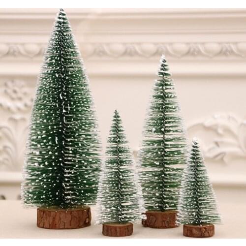 LED Artificial Tabletop Mini Tree Light Up Glow Festival Miniature Xmas Tree Christmas Decorations for Home Ornaments
