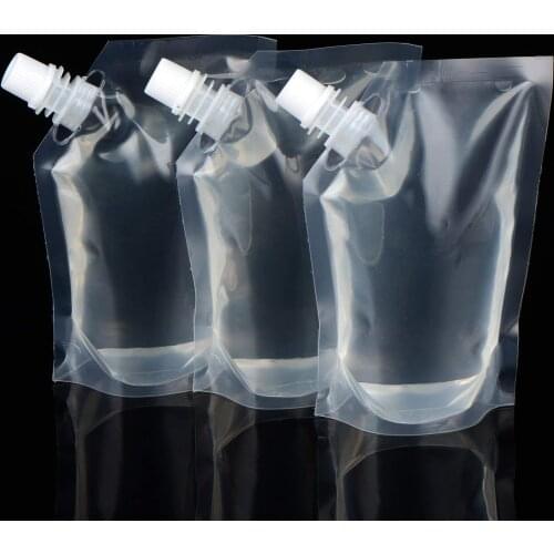 13PCS 423ML High Quality New Transparent Self-Supporting Nozzle Bag Milk Juice Beverage Bag Wine Water Bag
