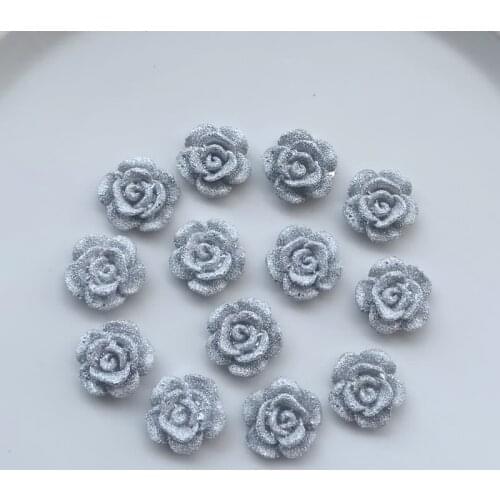 160pcs 13mm resin little rose flower flat back cabochon for DIY Hair Clip Ornament Scrapbook Accessories E31