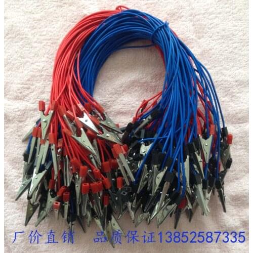 20 pcs double-head crocodile clip wire physical electrical experiment equipment
