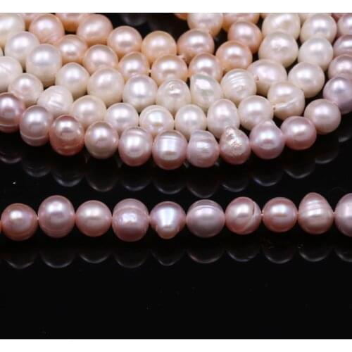 2021Explosive Natural Freshwater Pearls Round Punch A Pearl Bead Making DIY Exquisite Necklace Bracelet Earring Jewelry 36cm