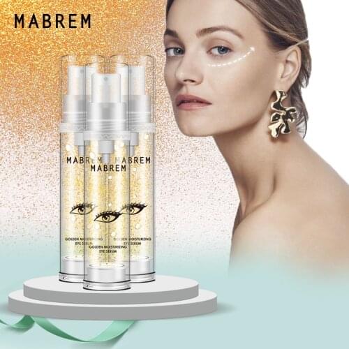3pcs Gold Smooth Eye Serum Hydrating Dilute Eye Lines Dark Circles Eye Bags Muscle Bottom Liquid Repair Essence Lifting Firming