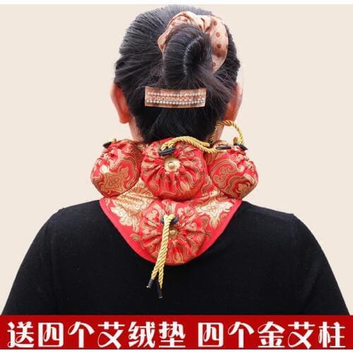 4pcs Thicken copper moxa moxibustion box cervical massage leg massage portable acupuncture moxibustion box