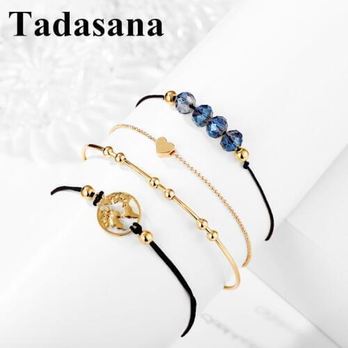 Stainless Steel Jewelry Woman Bracelet Metal Bbohemian Bracelet Bangles Charm 4 in 1 Set Beads Party Wedding Jewelry Wholesale