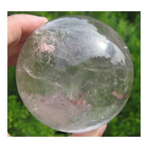 530g NATURAL CLEAR QUARTZ CRYSTAL SPHERE BALL Healing