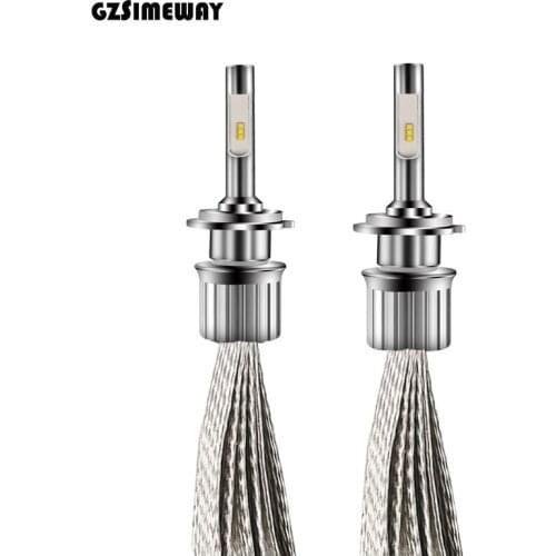 Car H7 Led lights H3 H16 fog lamp H11 H8 h9 h27w 880 881 H7 H4 HB4 HB3 9005 6000K HIR2 55W tuning car universal led bulb 12V 24V