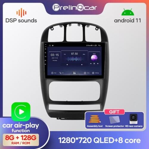 Prelingcar For dodge caravan Chrysler Pacifica 2010 11 7 Car monitor Radio Multimedia Video Player Navigation Android 10 stereo