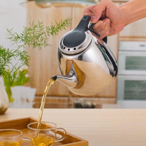 1.2L 201 Stainless Steel Induction Cooker Tea Pot Creative Kitchen Tools Water Pot Office Kettle Flat Bottom Coffee Tea Maker