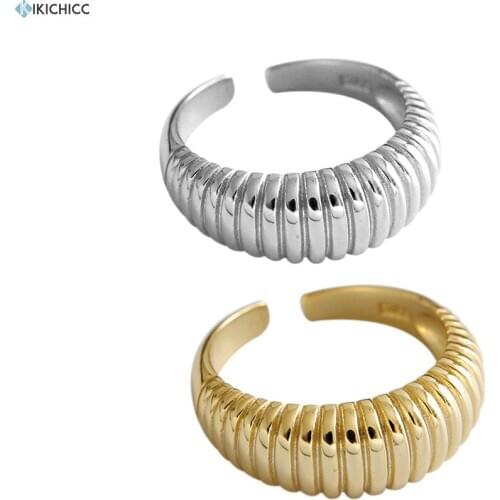 Kikichicc 925 Sterling Silver Geometric Resizable Rings Large Circle Women Rock Punk Luxury Party Women Luxuty Jewelry