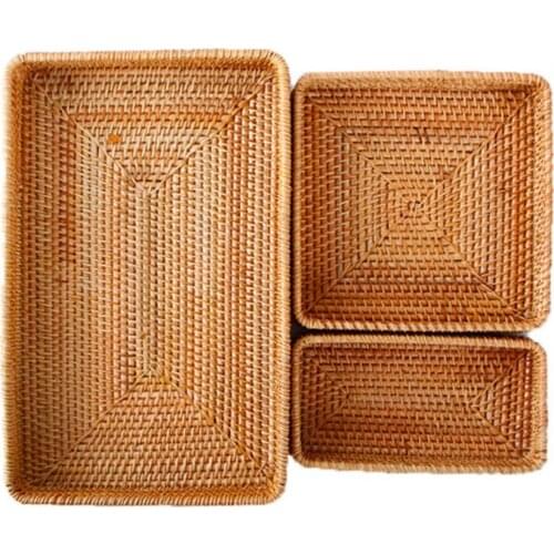 Storage Basket Eco-friendly Large Capacity Rattan Handcraft Storage Case for Home Organization Storage Baskets