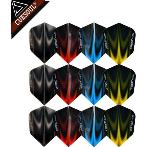 CUESOUL 12pcs 4 Sets Extra Thick Translucent Dart Flights Tails Wings Dardos Feather Leaves For Dartboard Games Accessories