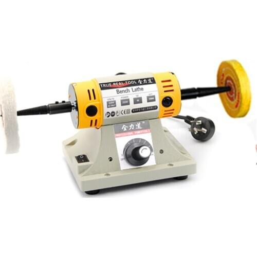 220V Bench Lathe Polishing Machine Multifunctional Jade Grinding Machine DIY Woodworking Jewelry Dental Table Grinder Polisher