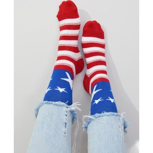 Iconsocks Knee Six American Flag Patterned Socket Socks