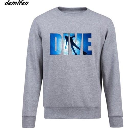 New Fashion Men Pullover Fleece Hoodie Dive Scuba Dive Hoodie Fan Gift Idea Sweatshirt Funny Casual Coat Streetwear