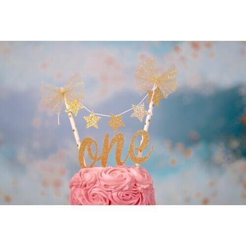 One Cake Topper, First birthday cake topper, ONE Smash Cake Set, star cake topper, twinkle little star cake topper