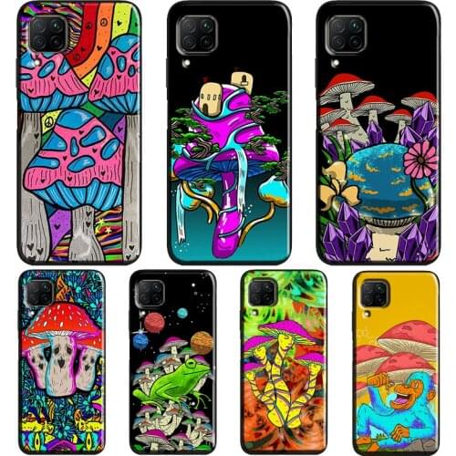 Mushroom Psychedelic Trippy Frog Case For Huawei P Smart 2019 Nova 5T P30 P40 P20 Pro Mate 10 20 Lite Honor 10i 8A 8X 9X