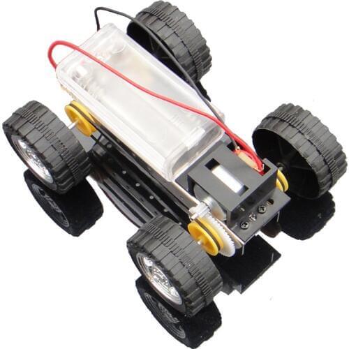 Self assembly DIY Mini Battery Powered Metal Car Model Kit 12*8cm 4WD Smart Robot Car Tank Chassis RC Toy F17924