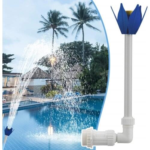 Swimming Pool Fountain Waterfall Water Spray Sprinkler Lotus Head Shape Stand Bracket Tools Landscape Equipment