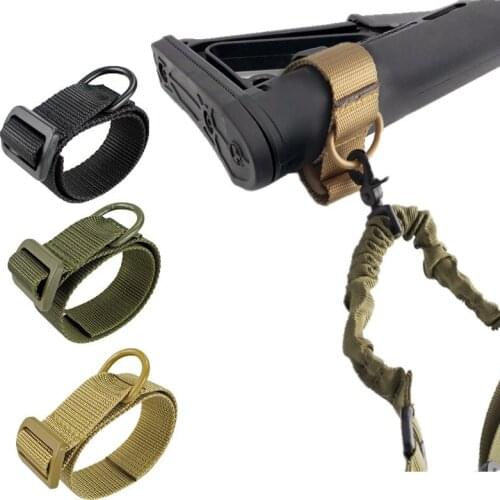 Tactical Military Airsoft Tactical ButtStock Sling Adapter Rifle Stock Gun Strap Gun Rope Strapping Belt Hunting Accessories